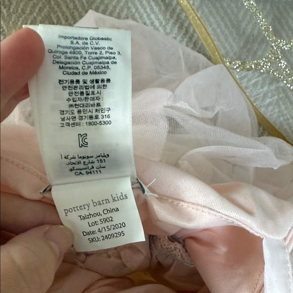 Pottery Barn Kids Pink and Gold Formal Dress - Picture 3 of 4